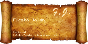 Fucskó Jolán névjegykártya