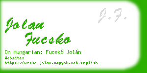 jolan fucsko business card